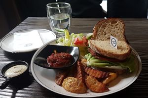 Burger at Soul R. Vegan Cafe in Taipei