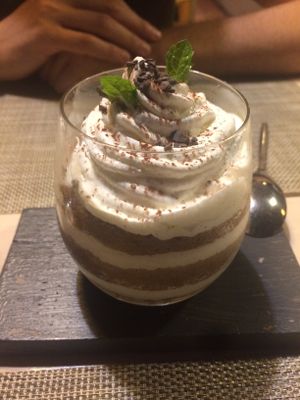 Best vegan tiramisu in taipei but still miss a bit of the coffee taste. at Soul R. Vegan Cafe in Taipei