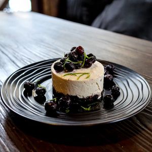 Blueberry lemon cheesecake at Soul R. Vegan Cafe in Taipei