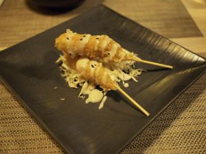 Appetizer-fried shrimp at Soul R. Vegan Cafe in Taipei