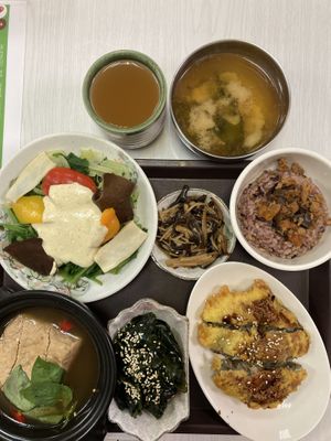 Burdock steak combo meal set with complimentary Taiwan spice tofu side a la Plants Fan VIP card at Taiwan Sù 食在地台灣素食堂 in Taipei