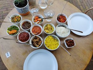 Vegan rijsttafel at BioToko in Zutphen