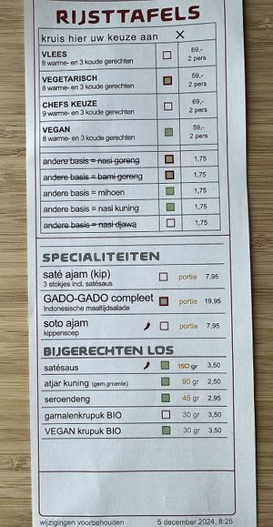 Zettel für die Bestellung  at BioToko in Zutphen