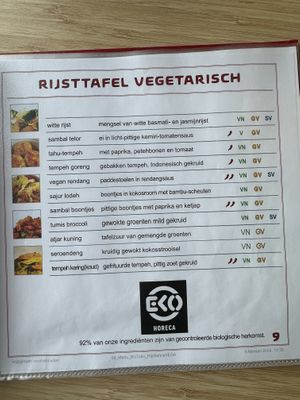 Speisekarte: Reisgerichte vegetarisch  at BioToko in Zutphen