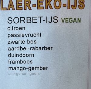 Speisekarte: Eis  at BioToko in Zutphen