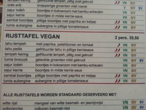 Veganistische rijsttafel at BioToko in Zutphen