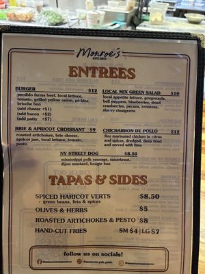 Menu  at Monroe's Pub & Patio in Mobile