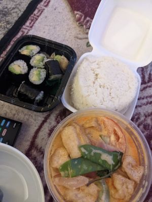 Curry and avocado sushi. at Oka in Lancaster