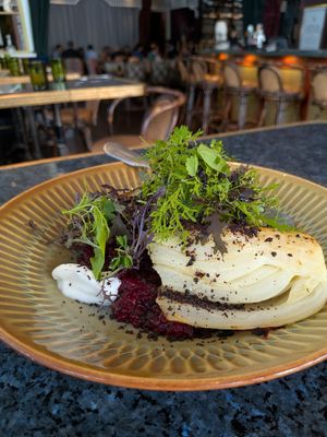 Slow roasted fennel and beetroot at Kazba Cocktail Bar in Fortitude Valley