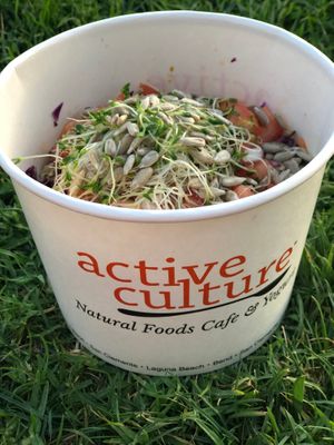 Veggie bowl with OG Sauce is my new obsession.  BTW you can order large quantities (I think 4, 8, & 16 oz) to go and make your own bowls at home. at Active Culture in San Clemente