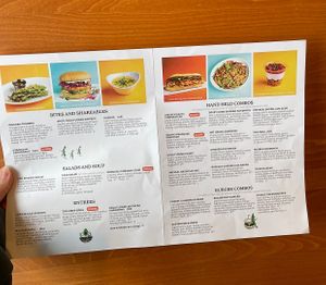 current menu   at Native Foods - Clairemont Mesa in San Diego