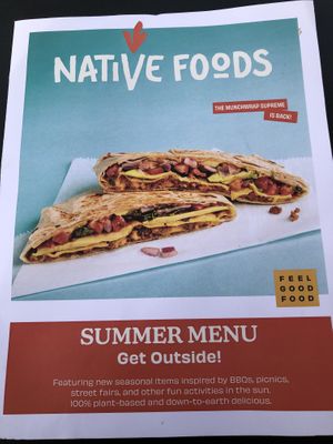 Seasonal Summer Menu! The Munchwrap Supreme!   at Native Foods - Clairemont Mesa in San Diego