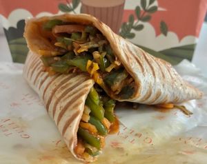 Vegetable Schezwen Wrap at Tea Gully in Dubai