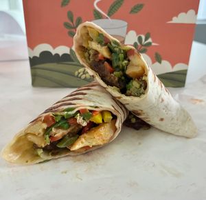 Falafel wrap at Tea Gully in Dubai