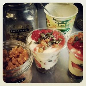 Vegan Chia puddings at Love Juice in Manchester