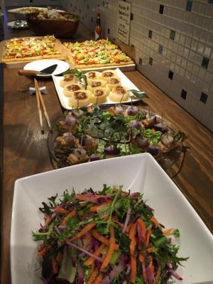 Buffet menu at Furomae Cafe in Tokyo