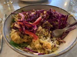 Vegan coconut curry at The Autumn Cafe in Oneonta