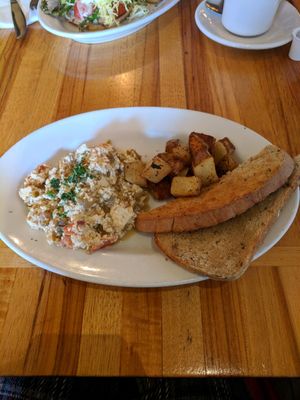 Tofu scramble at The Autumn Cafe in Oneonta