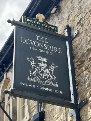The sign telling you you’re in the right place    at The Devonshire in Grassington