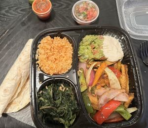 Seitan fajitas  at De Mole II in Astoria