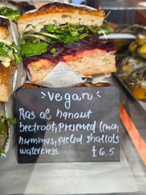 Vegan sandwich at Little Loaf Redland in Bristol