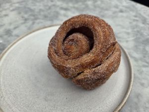 Vegan cinnamon roll at Little Loaf Redland in Bristol