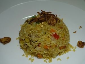 Cauliflower garlic rice at Daily Juice in Central Singapore