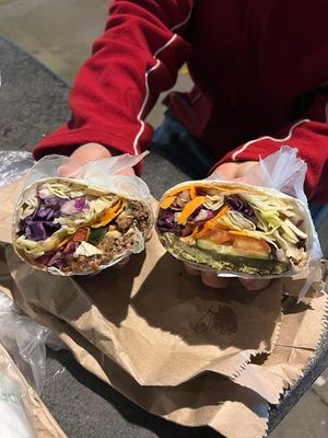 Burrito de beyond meat y falafel at Super&Deli Minisuper Vegano in Mexico City