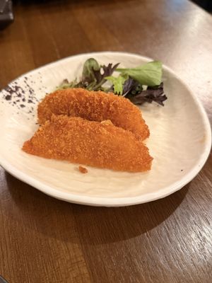Vegetable korokke without sauce/seasoning   at Oshima in Frankston