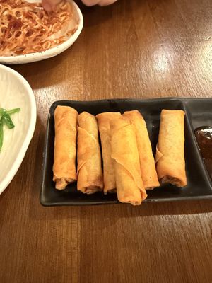 vegetable spring rolls  at Oshima in Frankston