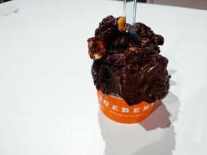 Hazelnut Milk with Dark Chocolate and Hazelnut at Iceberg - Ibn Gabirol in Tel Aviv