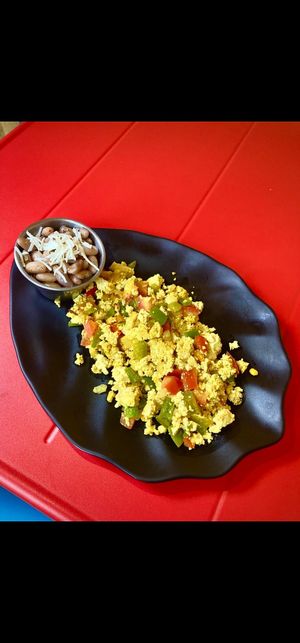 Tofu revuelto at Leguminosa in Mexico City
