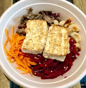 Bibimbap with plain tofu & veggies at Triple B Fresh in Washington
