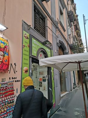 outside at Vegan Art in Naples