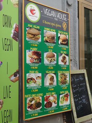 Menu again at Vegan Art in Naples