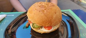 Burger at Vegan Art in Naples