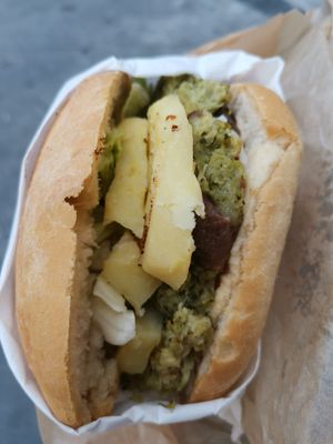 7 euros so full of flavour & huge! at Vegan Art in Naples