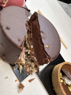 Chocolate hazelnut cake  at Vegan Art in Naples