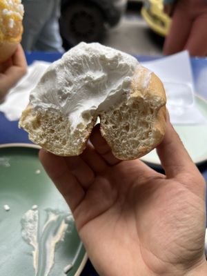 Half view of Maritozzo 😍  at Vegan Art in Naples