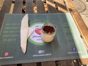 Vegan Tiramisu for breakfast! Yes please! Amazing! at Vegan Art in Naples