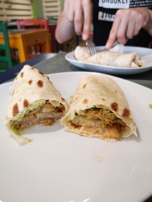 Seitan burrito  at Vegan Art in Naples