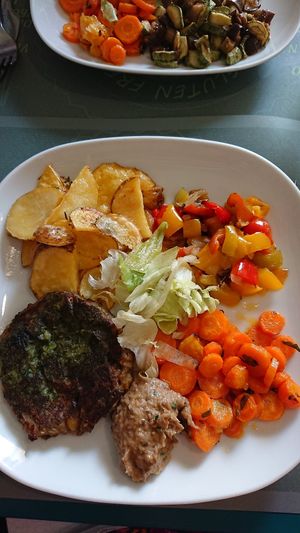 Another burger plate at Vegan Art in Naples