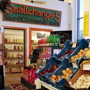 Local and/or organic fresh fruit and vegetables without plastic packaging.  at Small Changes in Drumcondra