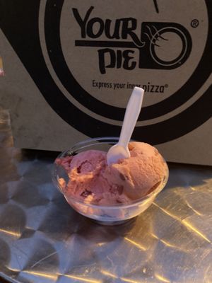Strawberry plant based gelato   at Your Pie - Broadway in Columbus