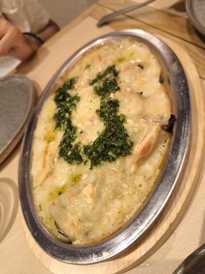 Canelones de setas at Kind Kitchen in Barcelona