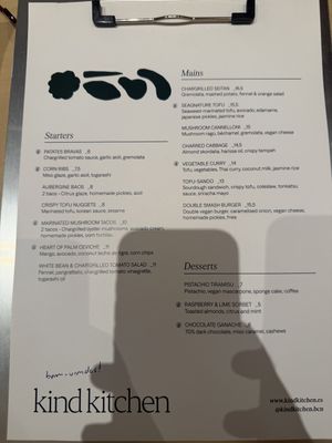 Menu  at Kind Kitchen in Barcelona