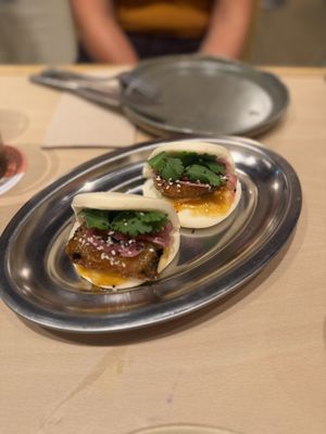 Aubergines Bao   at Kind Kitchen in Barcelona