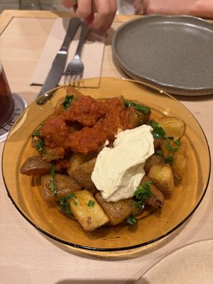 Patatas bravas  at Kind Kitchen in Barcelona