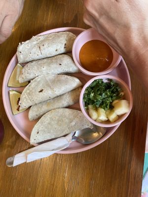 Tacos al pastor  at Verde Vegan in Acapulco