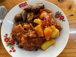 With rice from the buffet, 80 baht  at Oasis Vegetaurant in Chiang Rai